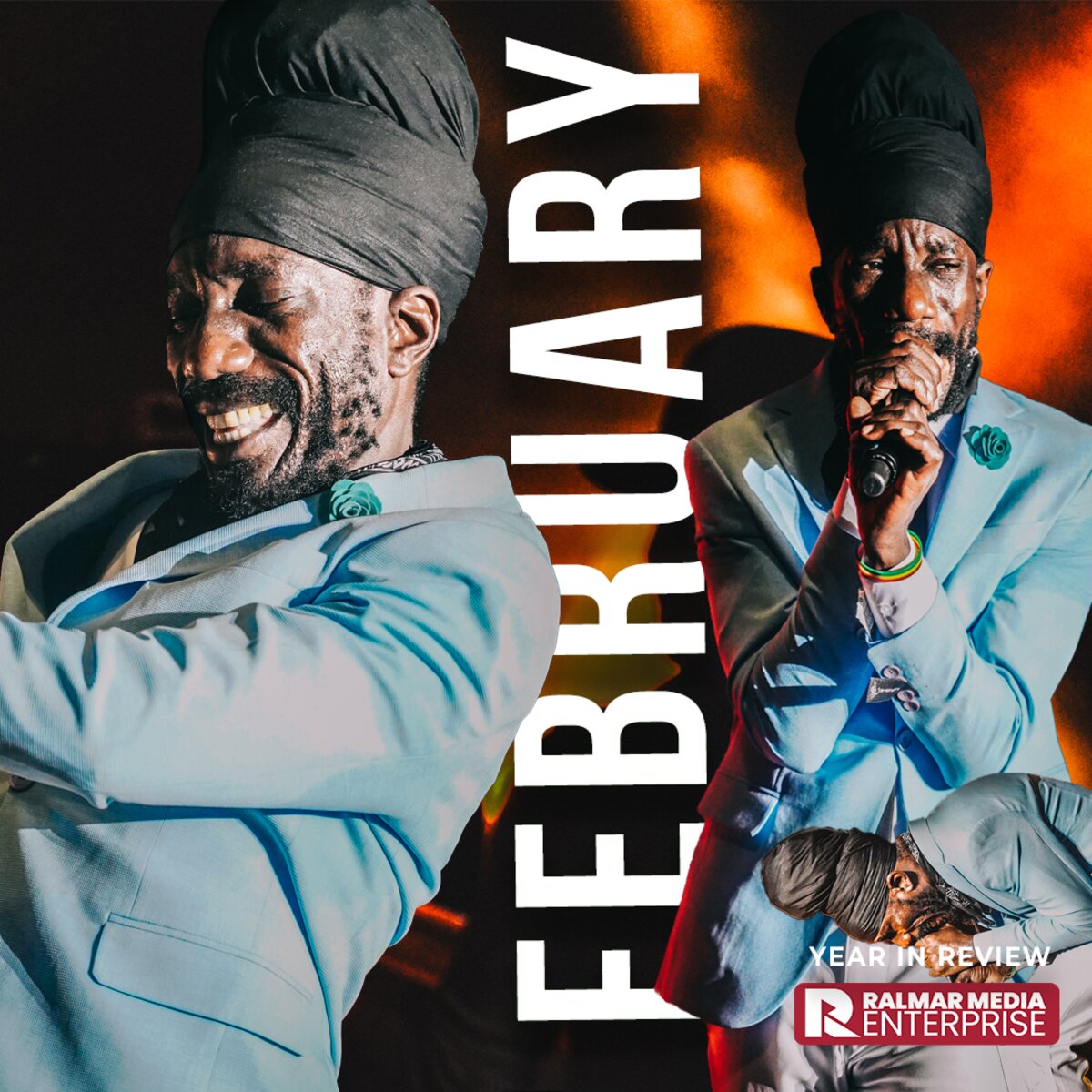 February Year in Review cover — performer portrait