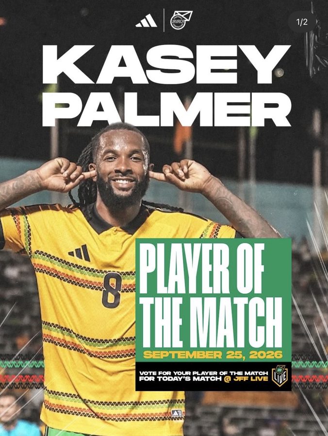 Federation Player of the Match graphic for Kasey Palmer using the celebration photograph
