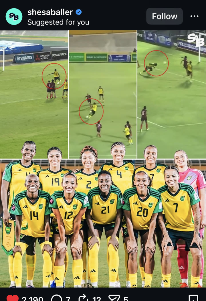 She’s a Baller post featuring the Reggae Girlz line-up