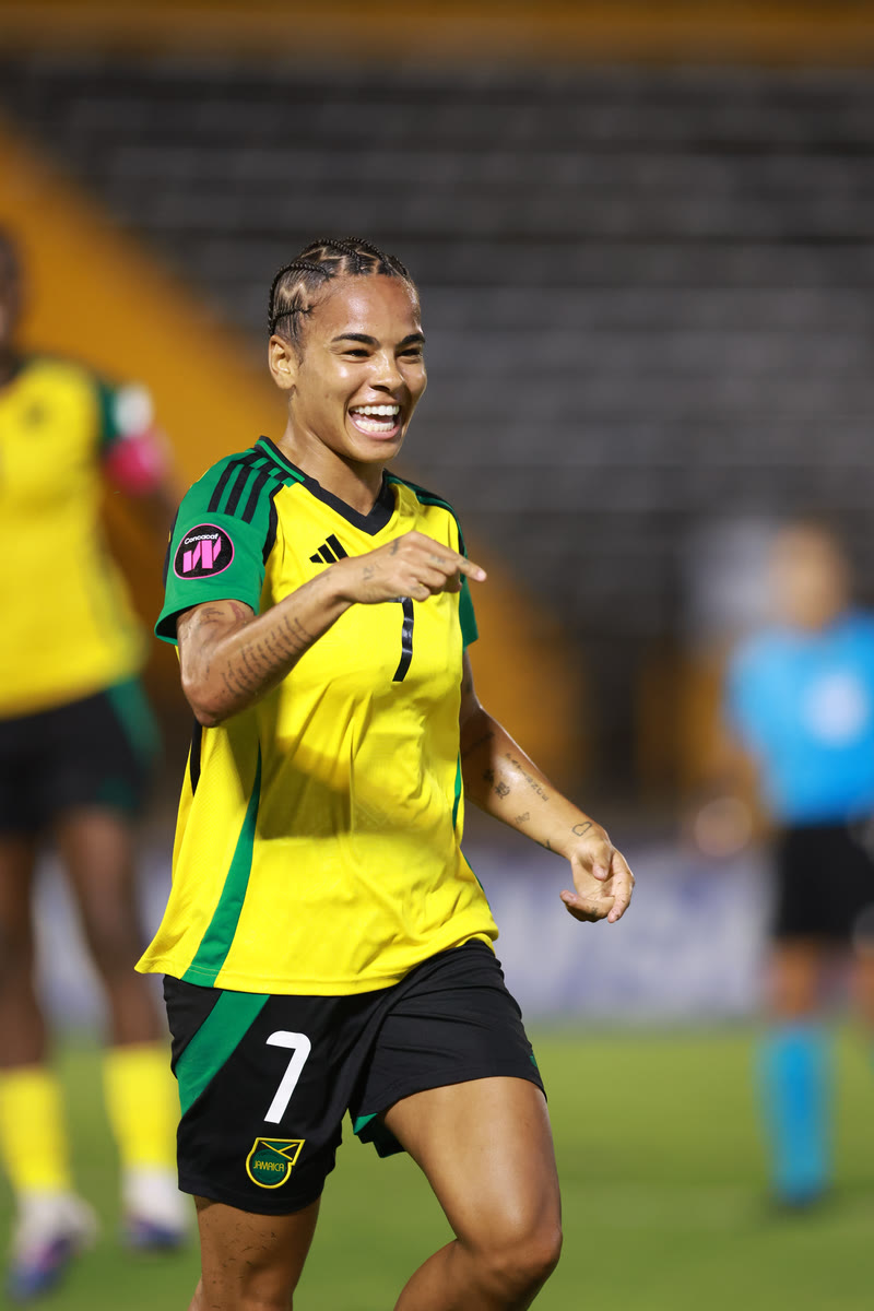 Number 7 celebrates the second goal