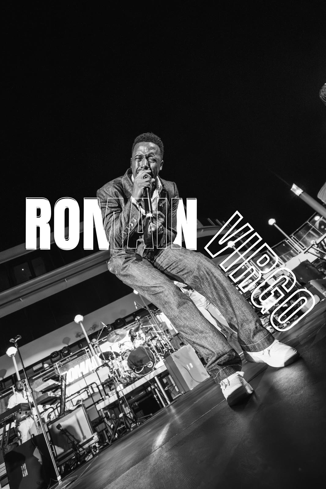 The Romain Virgo artist graphic built on the same photograph