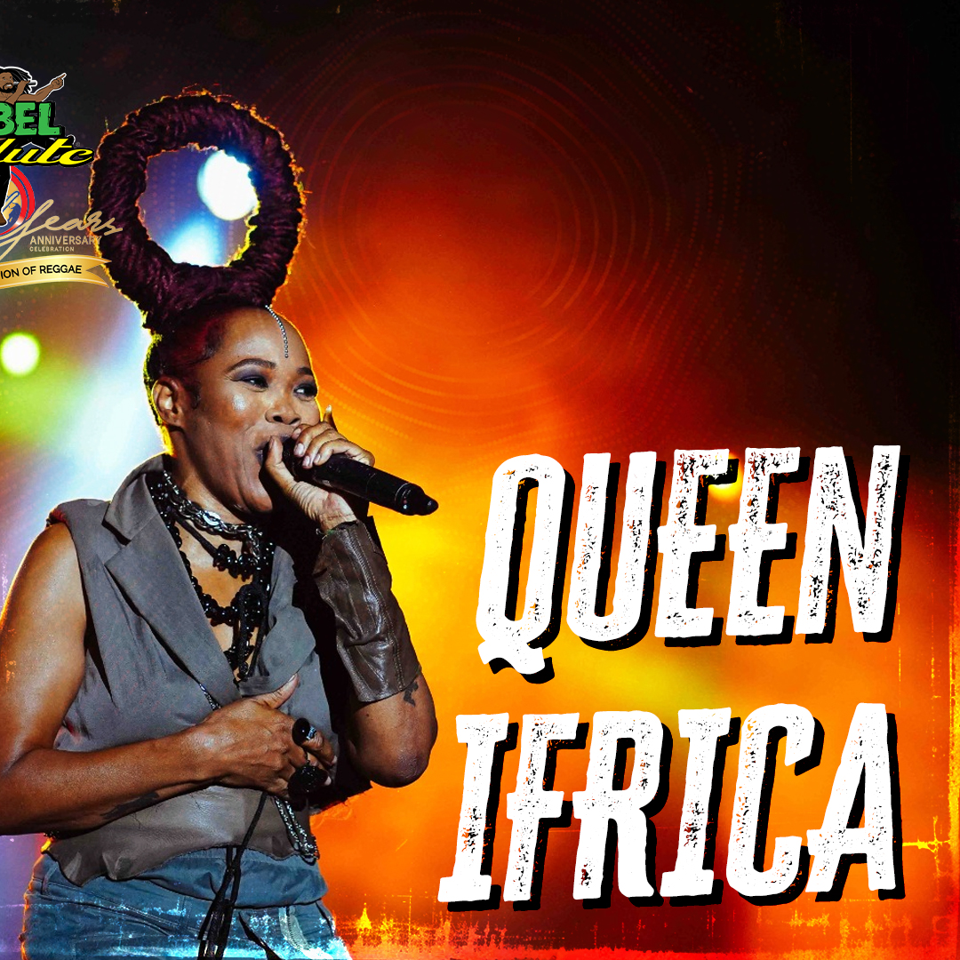 Queen Ifrica artist name treatment graphic