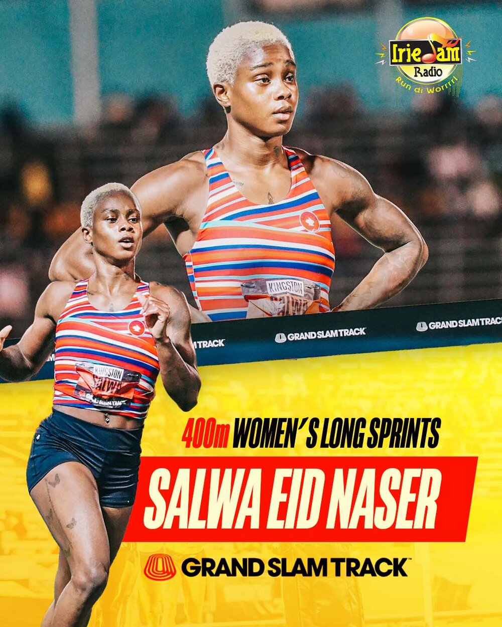 Grand Slam Track athlete graphic — Salwa Eid Naser, 400m women's long sprints