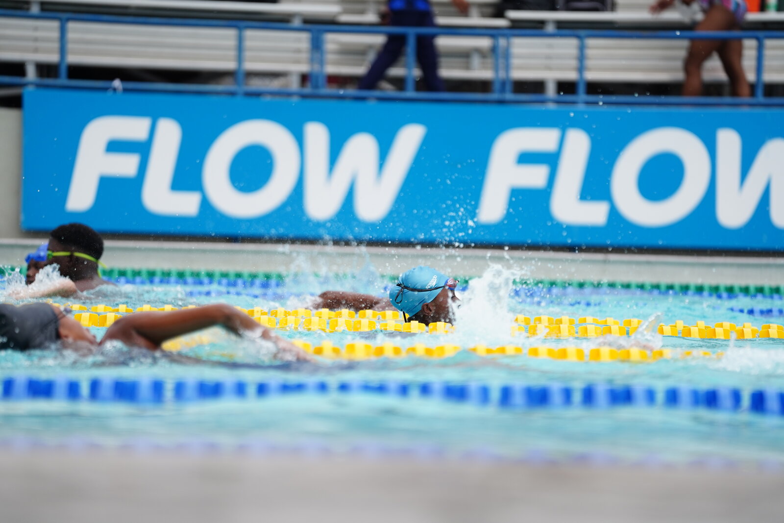 The competition pool on meet day
