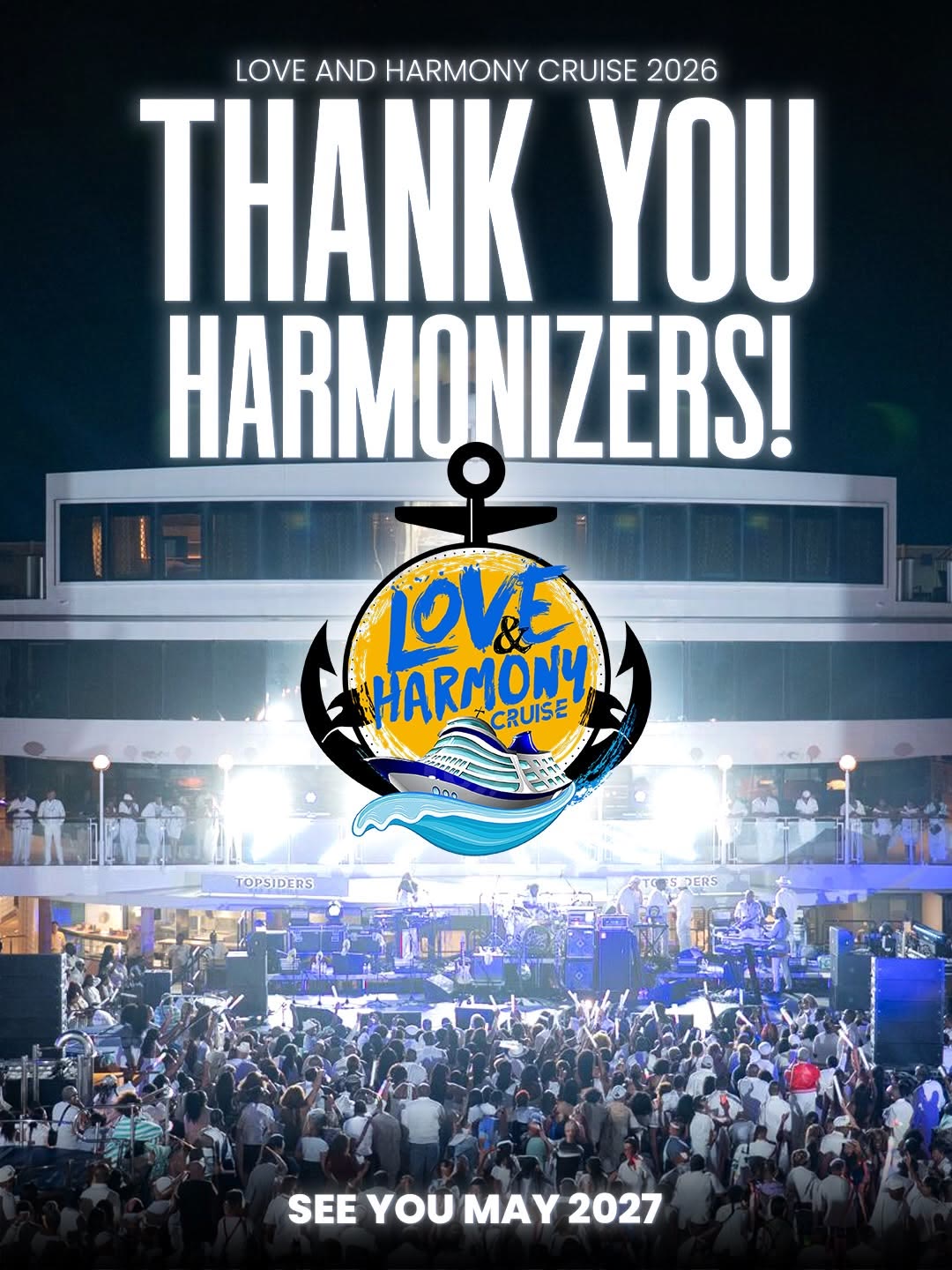 The Thank You Harmonizers carousel cover, See you May 2027
