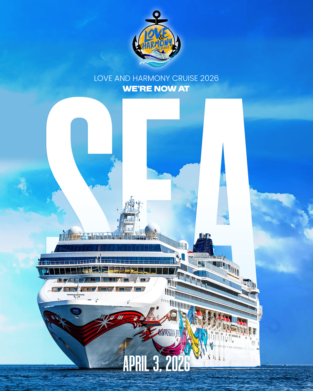 We're now at sea graphic dated April 3, 2026