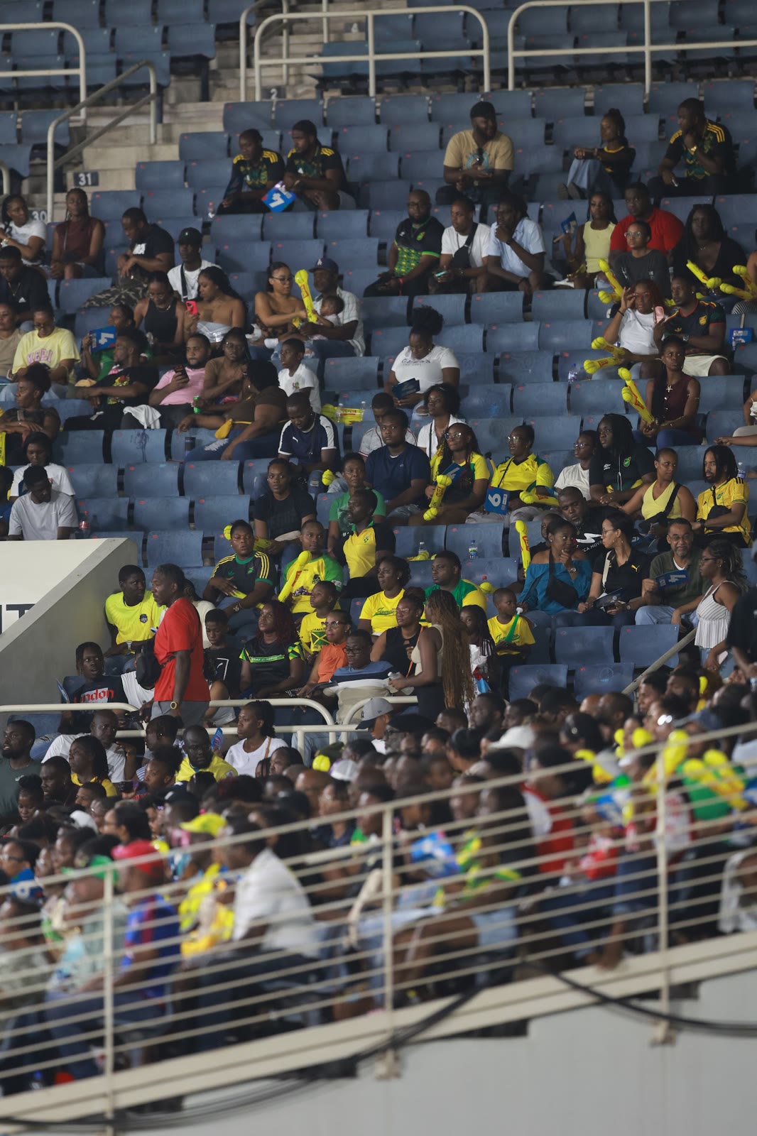 The packed stands at Sabina Park