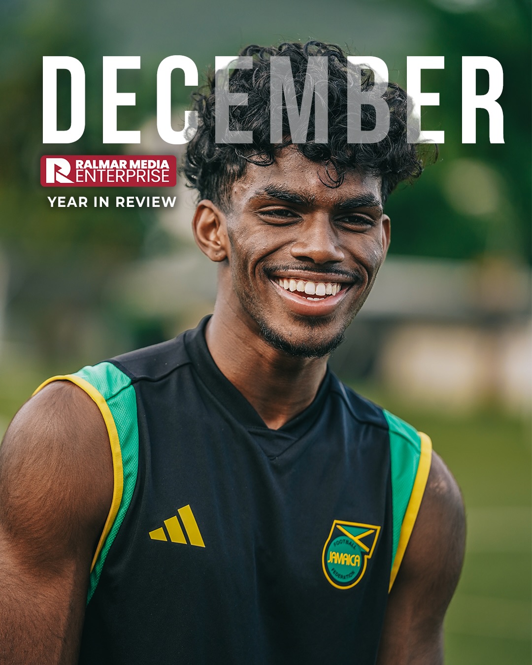 December Year in Review cover — athlete in Jamaica colours