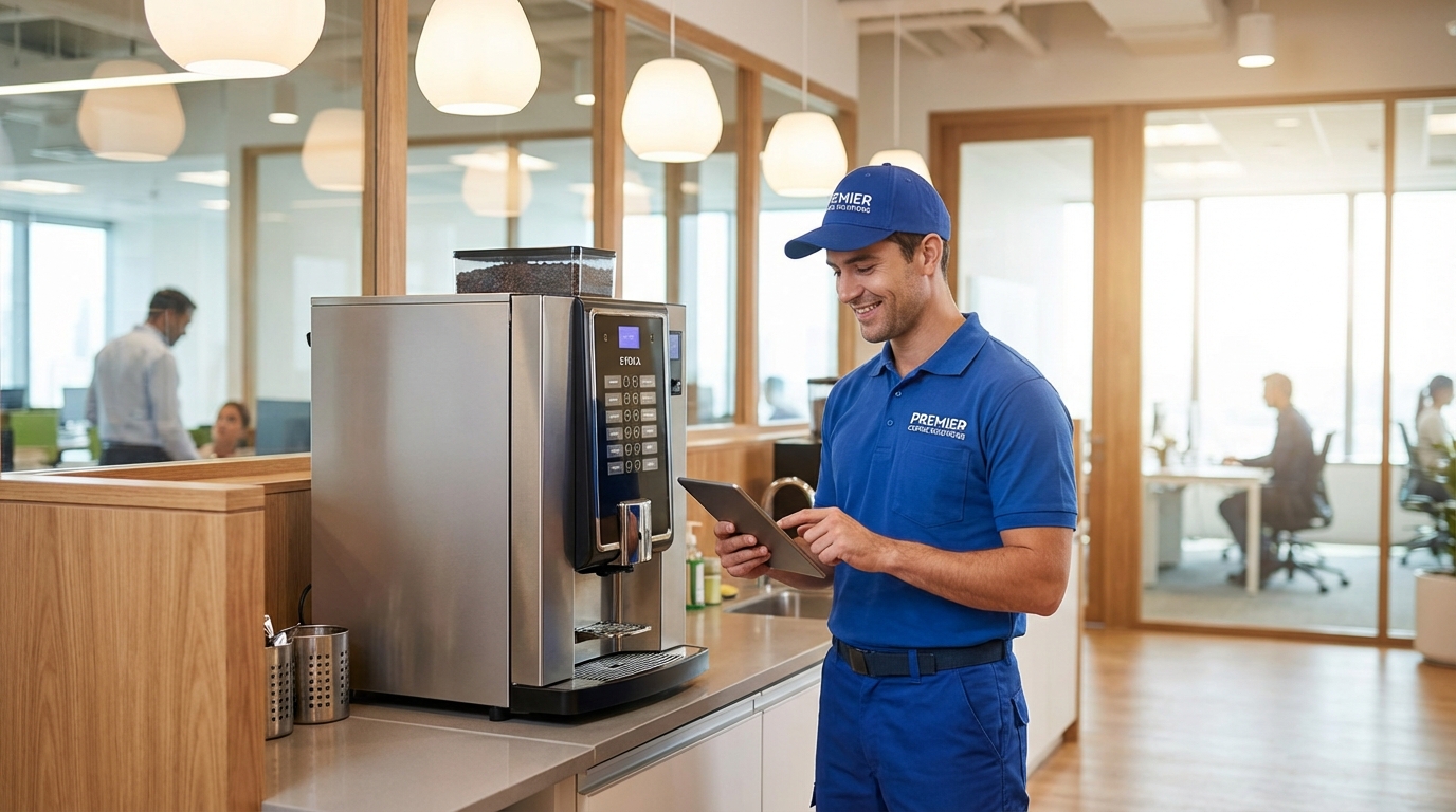 Professional coffee service technician
