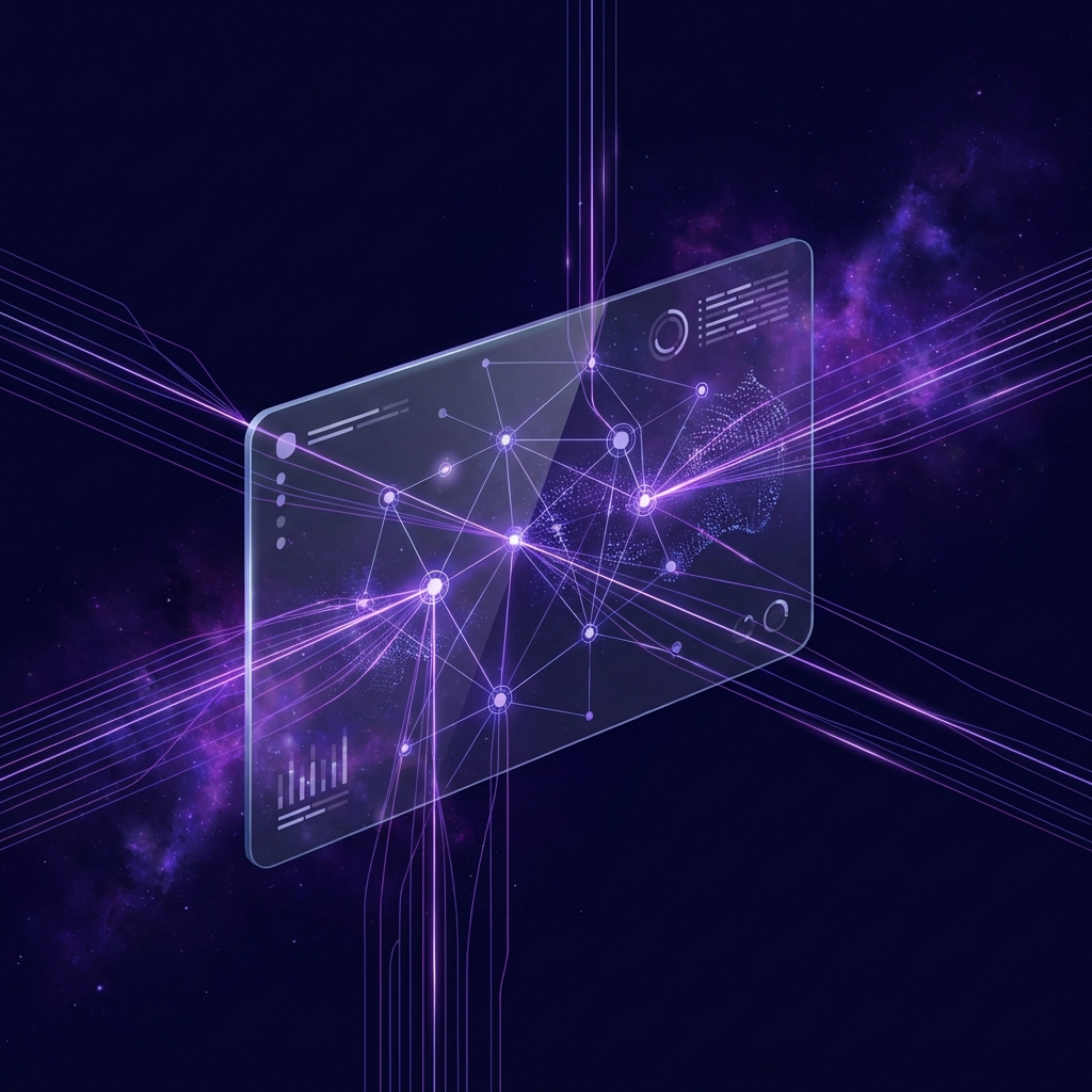 Unified Dashboard - Holographic security metrics display