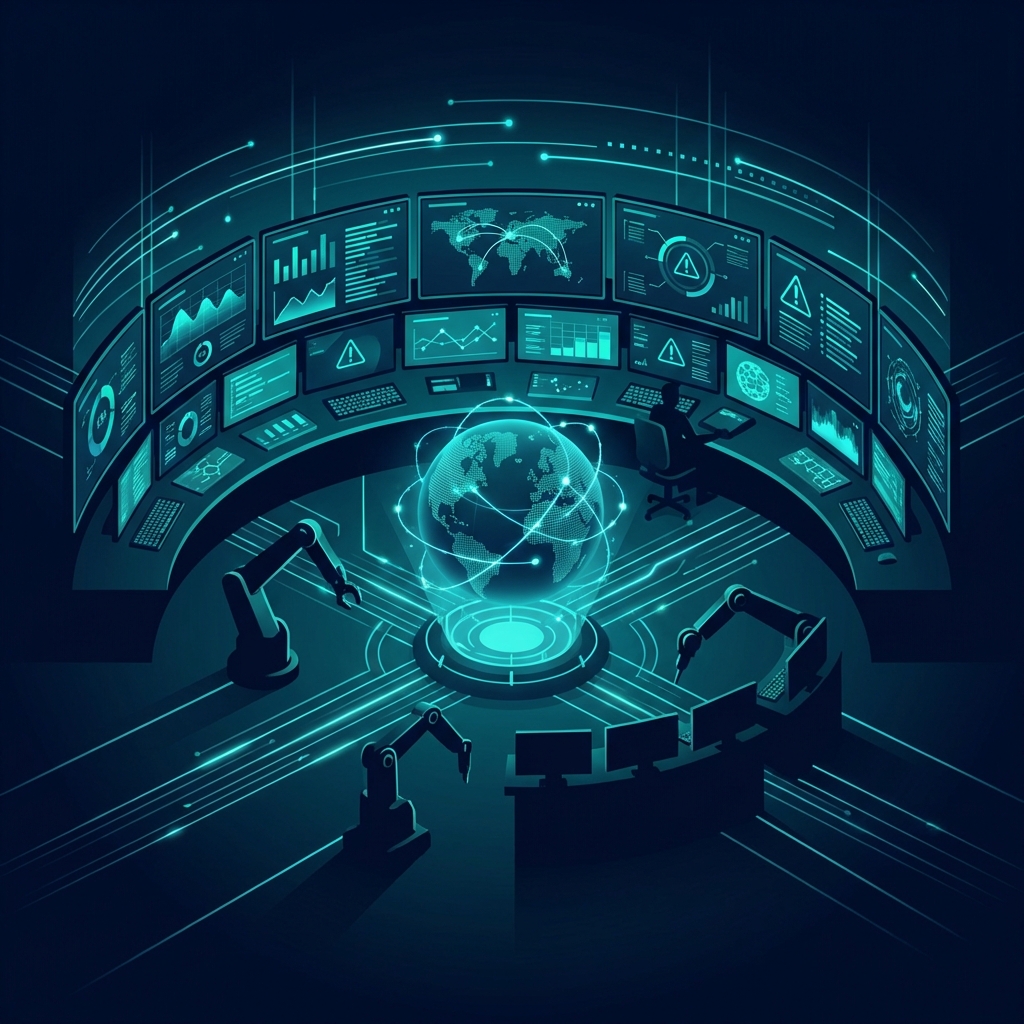 24/7 SOC Coverage - Futuristic Security Operations Center